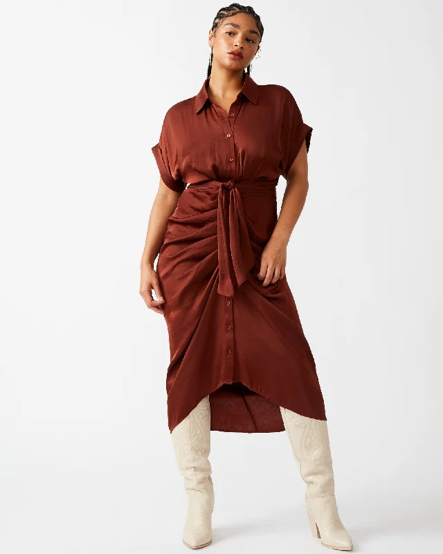 TORI DRESS BROWN