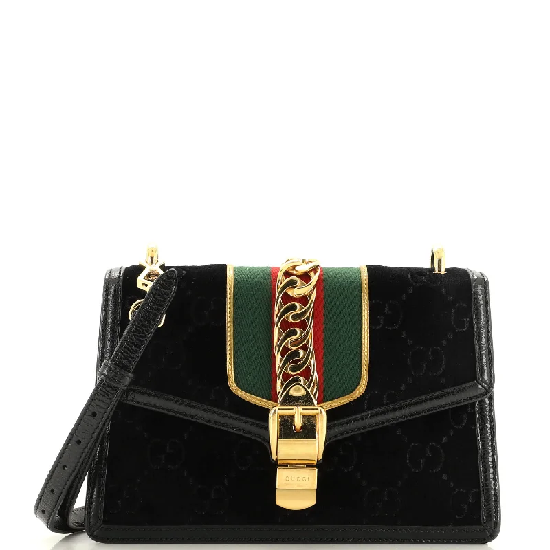 Sylvie Shoulder Bag GG Velvet Small