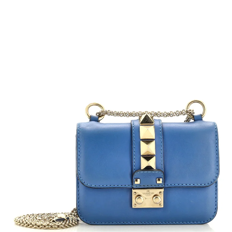 Glam Lock Shoulder Bag Leather Mini