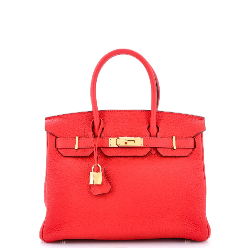 Birkin Handbag Rouge Tomate Togo with Gold Hardware 30