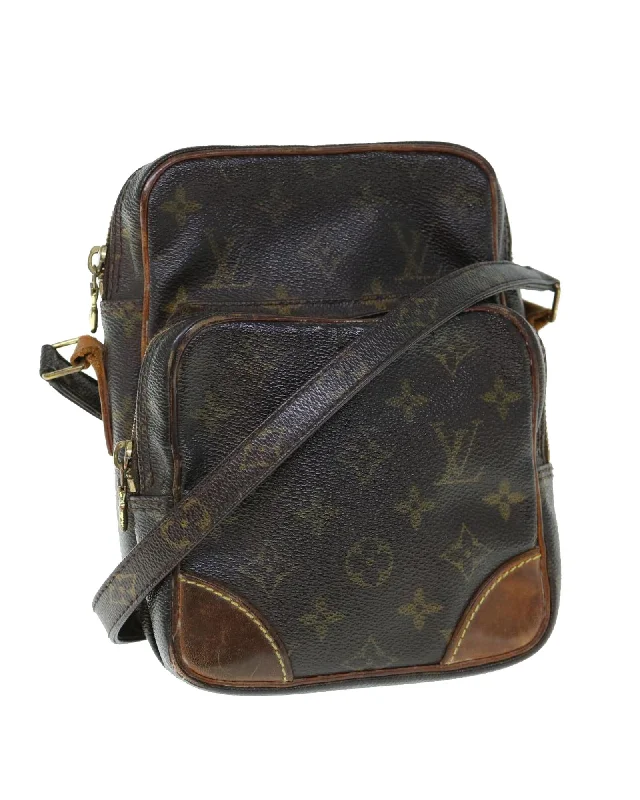 Monogram Canvas Shoulder Bag with Adjustable Strap