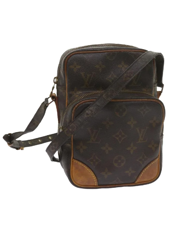 Monogram Canvas Shoulder Bag with Adjustable Strap