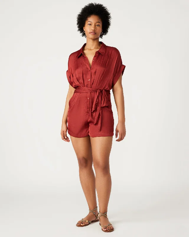 TORI ROMPER BURNT ORANGE