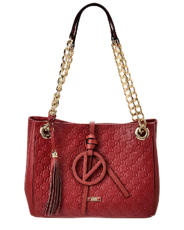 Valentino by Mario Valentino Luisa Medallion Leather Shoulder Bag