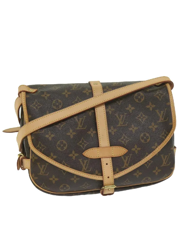 Monogram Canvas Shoulder Bag with Dust Bag Made in France