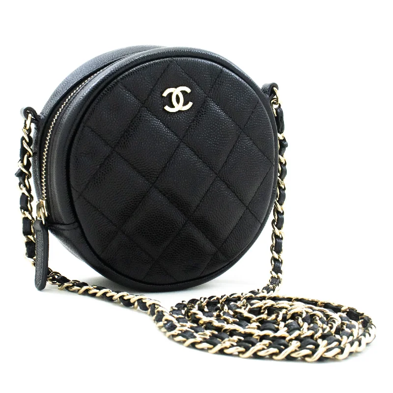 Chanel Round Mini  Leather Shoulder Bag (Pre-Owned)