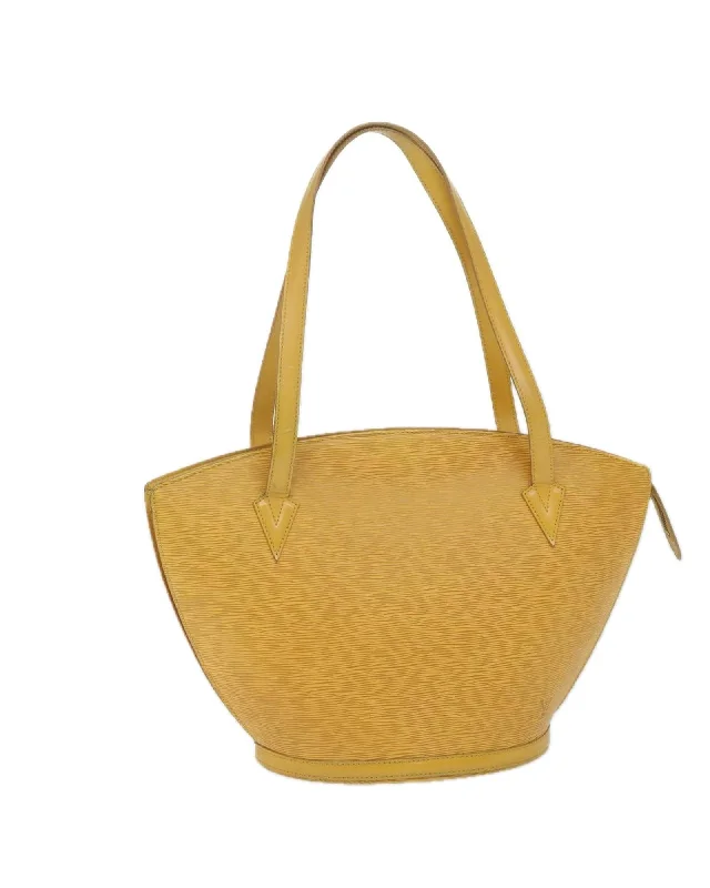 Yellow Epi Leather Shoulder Bag with 27cm Drop