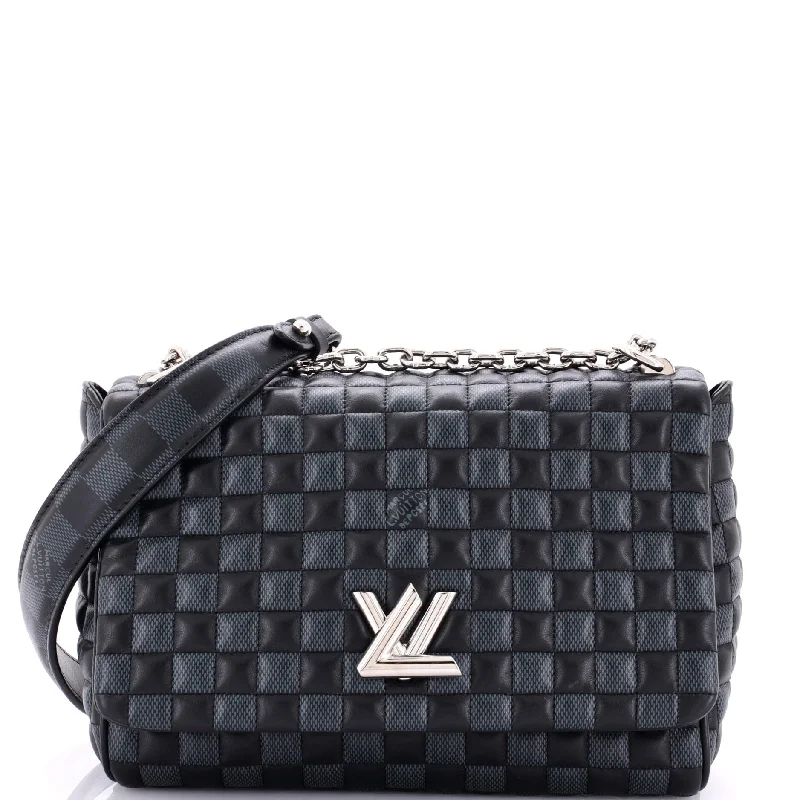 Twist Handbag Damier Quilted Calf Leather MM