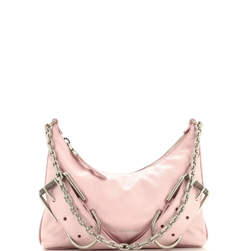 Voyou Boyfriend Chain Shoulder Bag Aged Leather Small