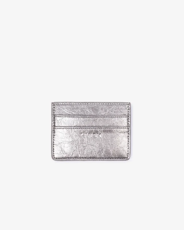 CARDHOLDER SHINY STRUCTURE - Metallic Grey