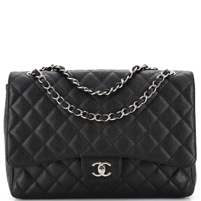 Vintage Classic Single Flap Bag Quilted Caviar Maxi