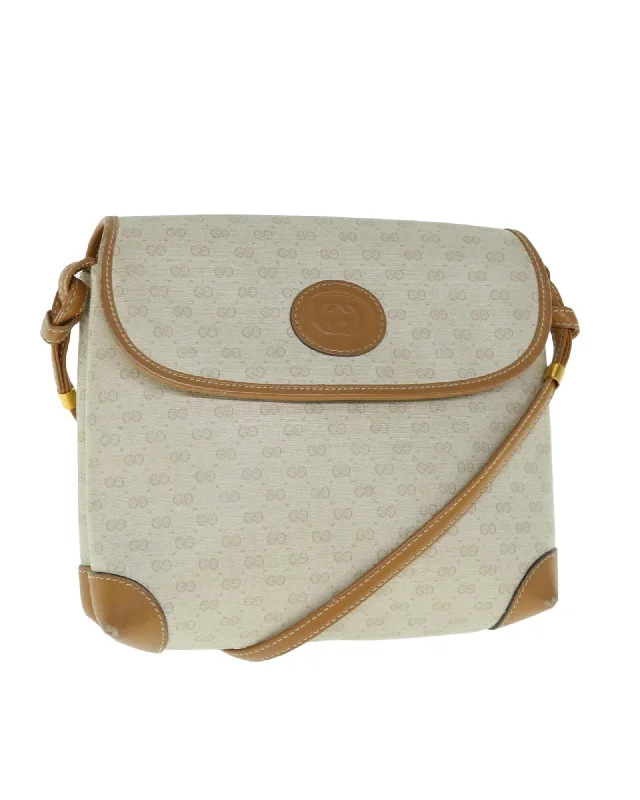 Beige Micro GG Supreme Shoulder Bag - Italian-Made Luxury Accessory