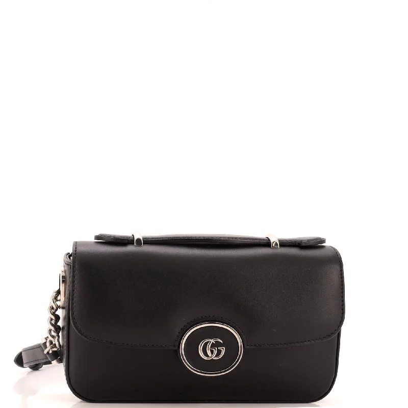 Petite GG Flap Shoulder Bag Leather Small