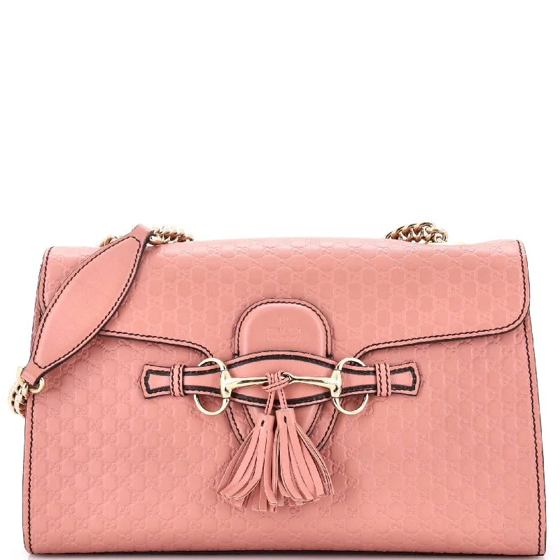 Emily Chain Flap Bag Microguccissima Leather Medium