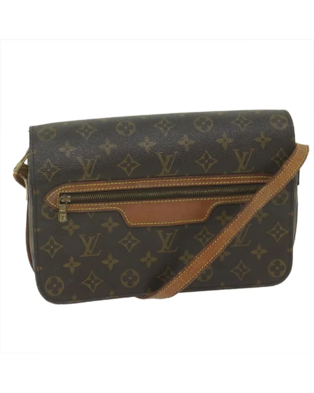 Monogram Canvas Shoulder Bag with Adjustable Strap