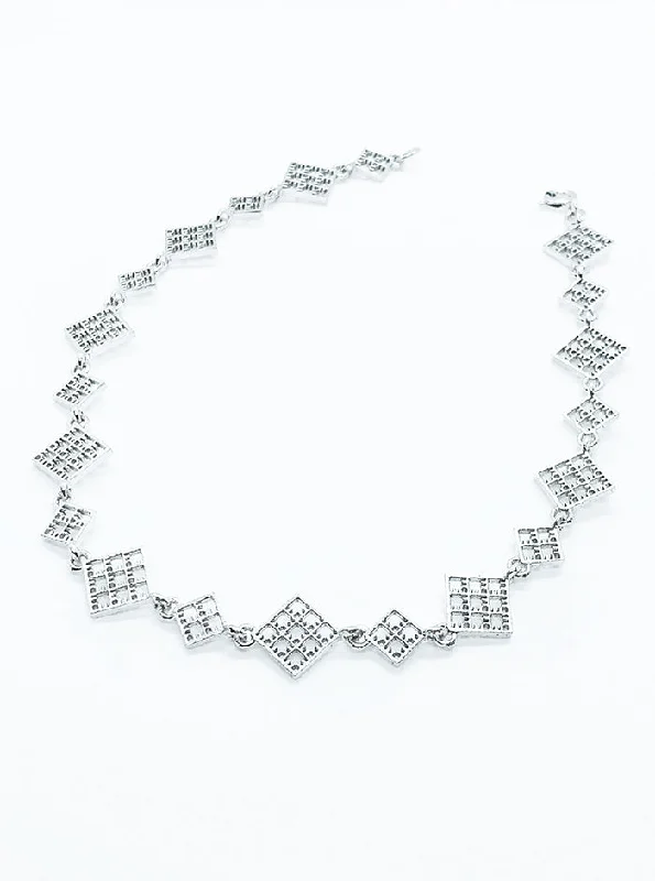 3D Printed Sustainable Recycled Silver Anklet NET