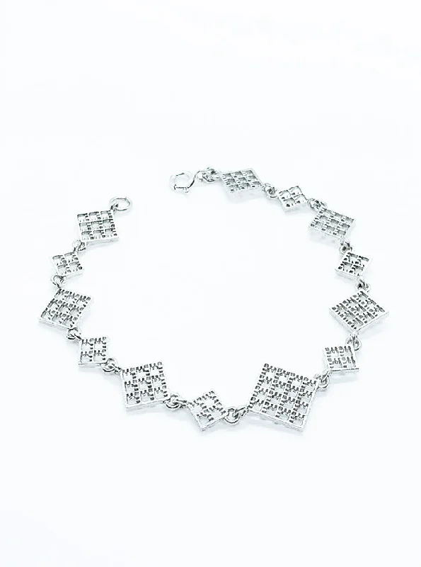 3D Printed Sustainable Recycled Silver Bracelet NET