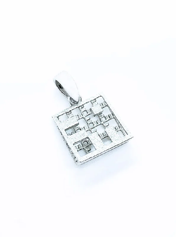 3D Printed Sustainable Recycled Silver Pendant 2IN1