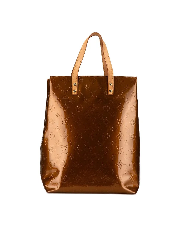 Monogram Vernis Leather Tote with Vachetta Leather Handles