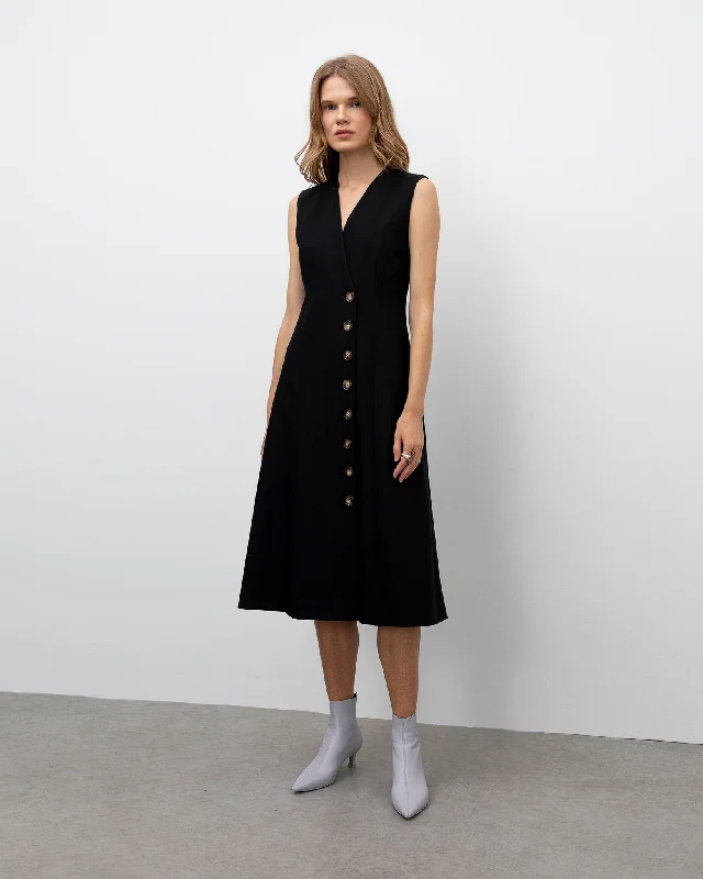 Buttoned Sustainable Midi Dress Versmene