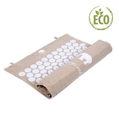 BON ECO Acupressure Travel Mat made with Organic Linen Fabric