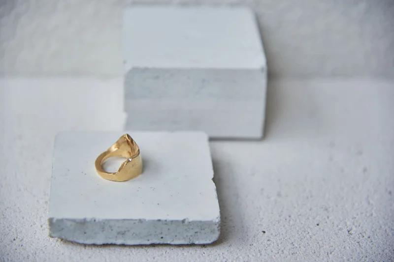 Broken Promises Ridge Ring Recycled Silver with Gold Vermeil