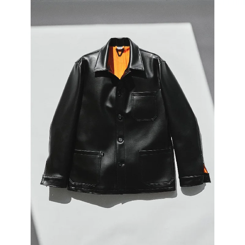 Vegan Leather Terrible Worker Jacket for Men