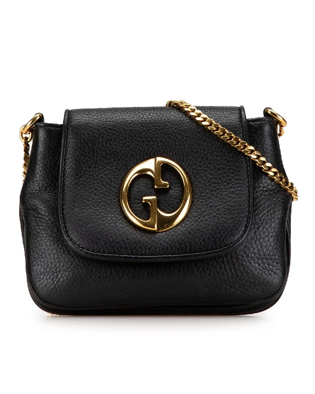 Small Leather Chain Crossbody Bag with Magnetic Closure