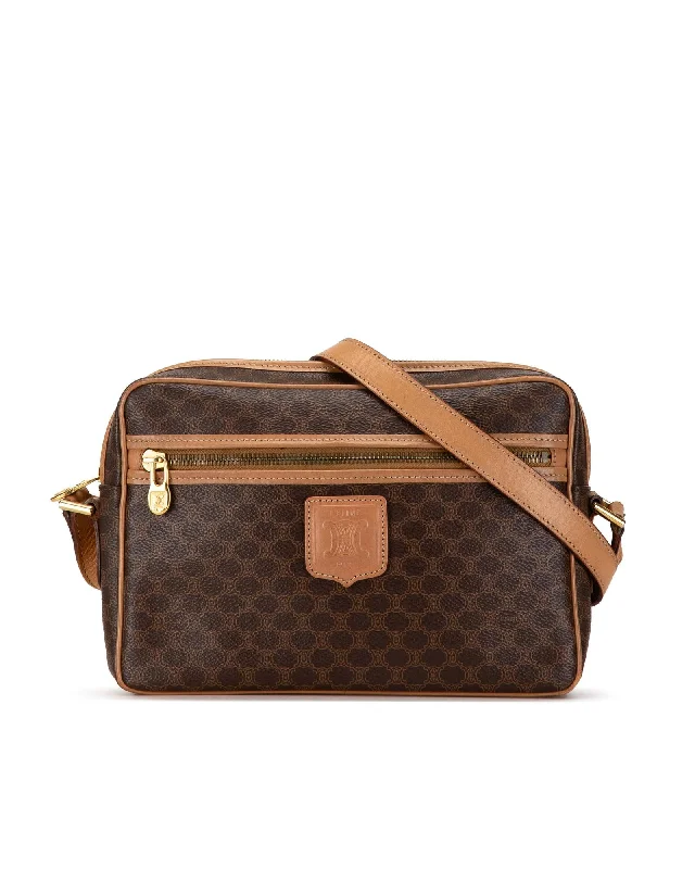 Vintage Celine Camera Bag in Brown Monogram Canvas