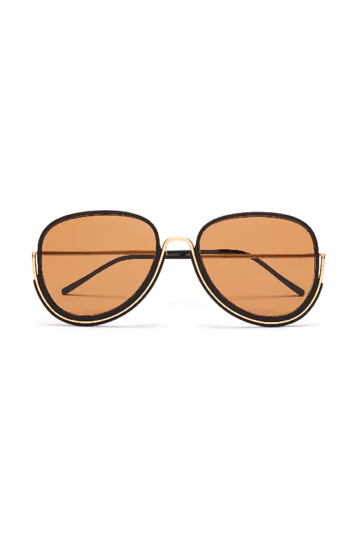 Bio-plastic 3D Printed Earhart Glasses in GOLD/BLACK/BROWN