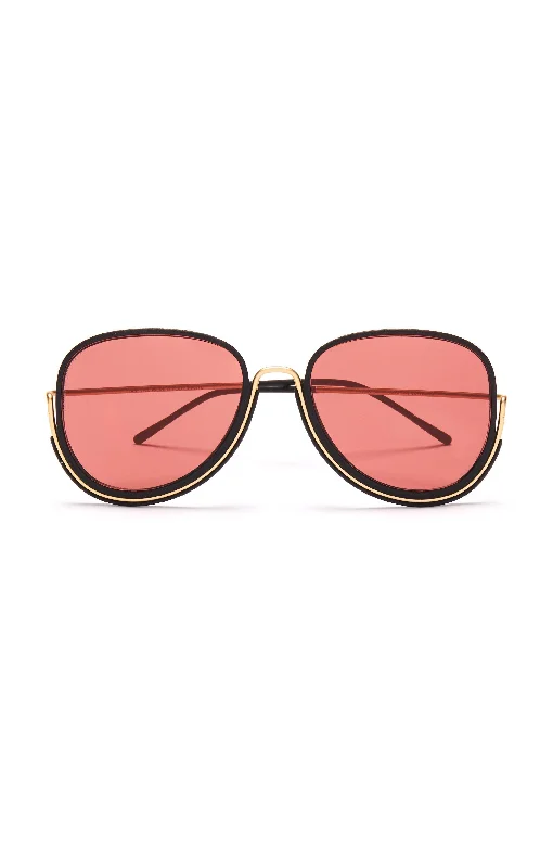 Bio-plastic 3D Printed Earhart Glasses in GOLD/BLACK/PINK