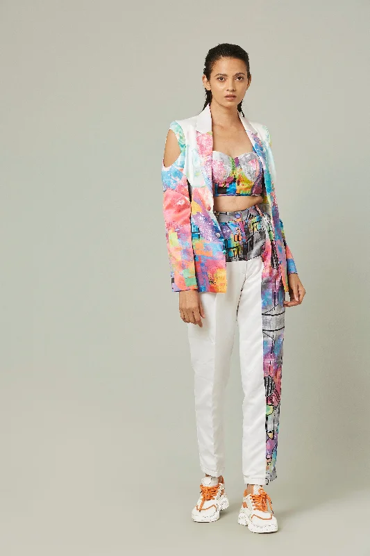 Esme sustainable Recycled Polyester Printed blazer