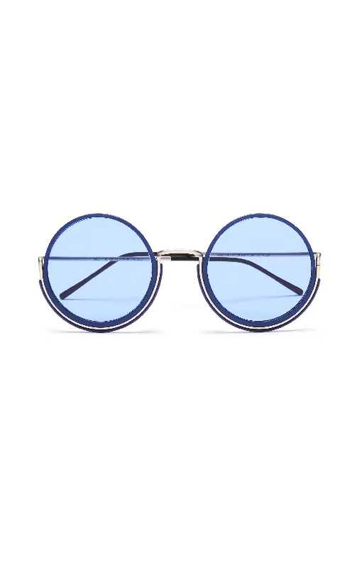 Bio-plastic 3D Printed Unisex 180º Glasses in SILVER/LUNAR BLUE/BLUE