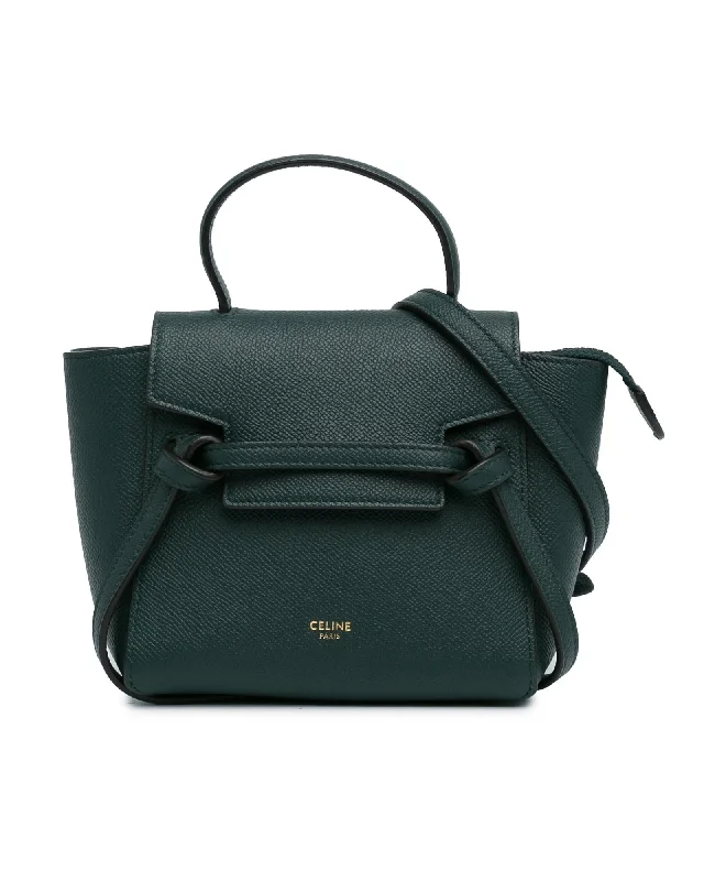 Celine 16 Bag Mini Green Leather Shoulder Bag