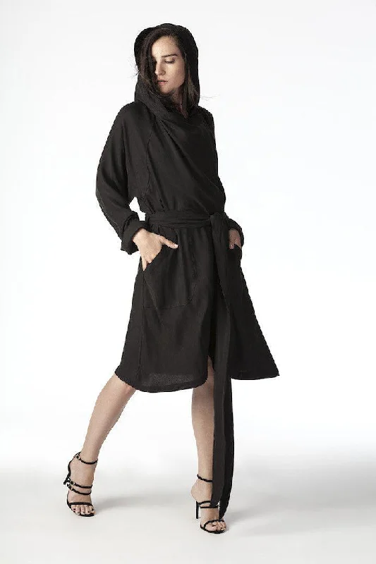 Unisex Sustainable Tencel Horizon Kimono in Black