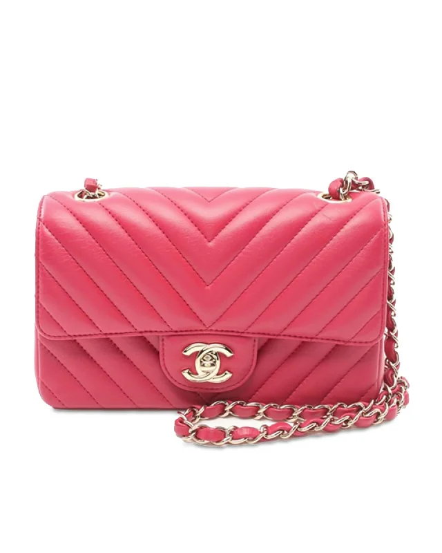 Quilted Lambskin Crossbody Bag with Chain Strap and CC Turn-Lock Closure