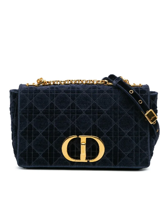 Medium Quilted Velvet Bag with Chain Strap