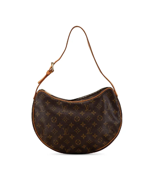 Monogram Canvas Croissant Shoulder Bag with Vachetta Leather Trim