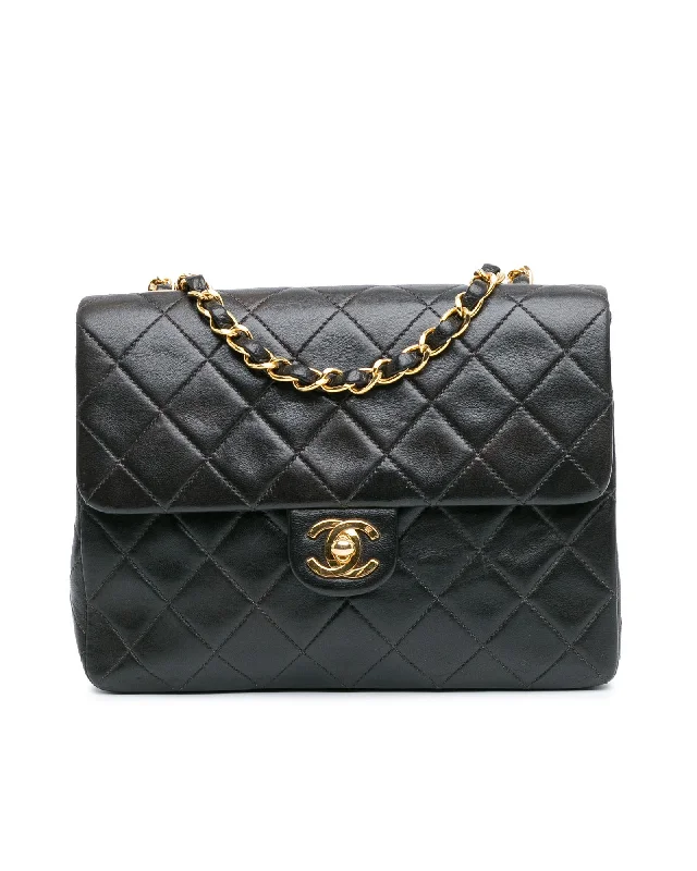 Chanel Classic Double Flap Bag Black Lambskin Gold-Tone Hardware