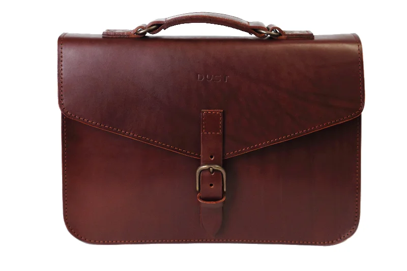 Mod 122 - Briefcase Cuoio Havana made with Tuscan Vegetable-Tanned Leather