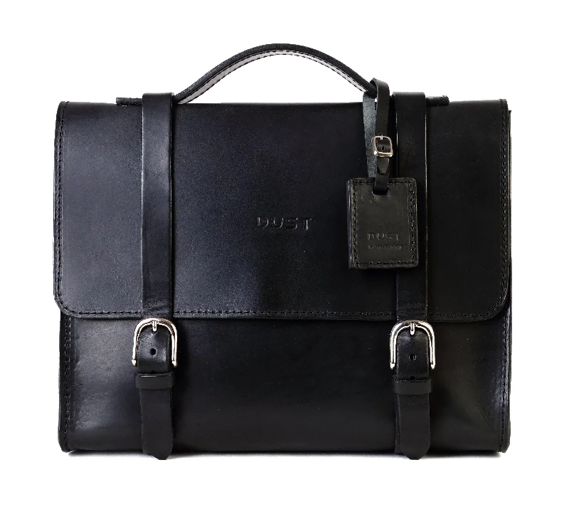 Mod 125 - Business Bag Cuoio Black made with Tuscan Vegetable-Tanned Leather