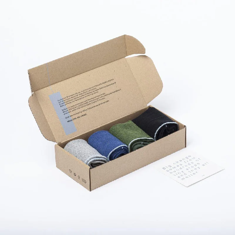 "Ocean Waves" Set Of 4 Sustainable Socks