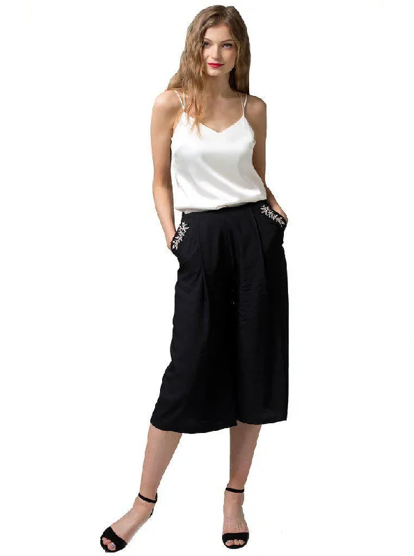 PERIT Black Bamboo Trousers