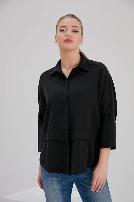 Tencel Pia Shirt in Black