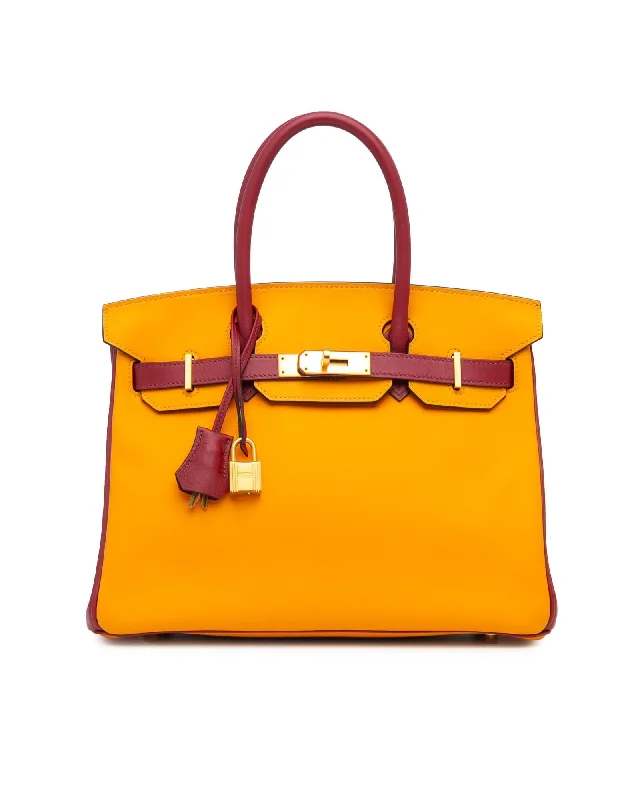 Special Order Bicolor Swift Birkin Retourne with Turn Lock Closure