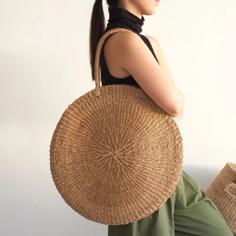 Sola Sustainable Handwoven Abaca Maxi Bag - Camel