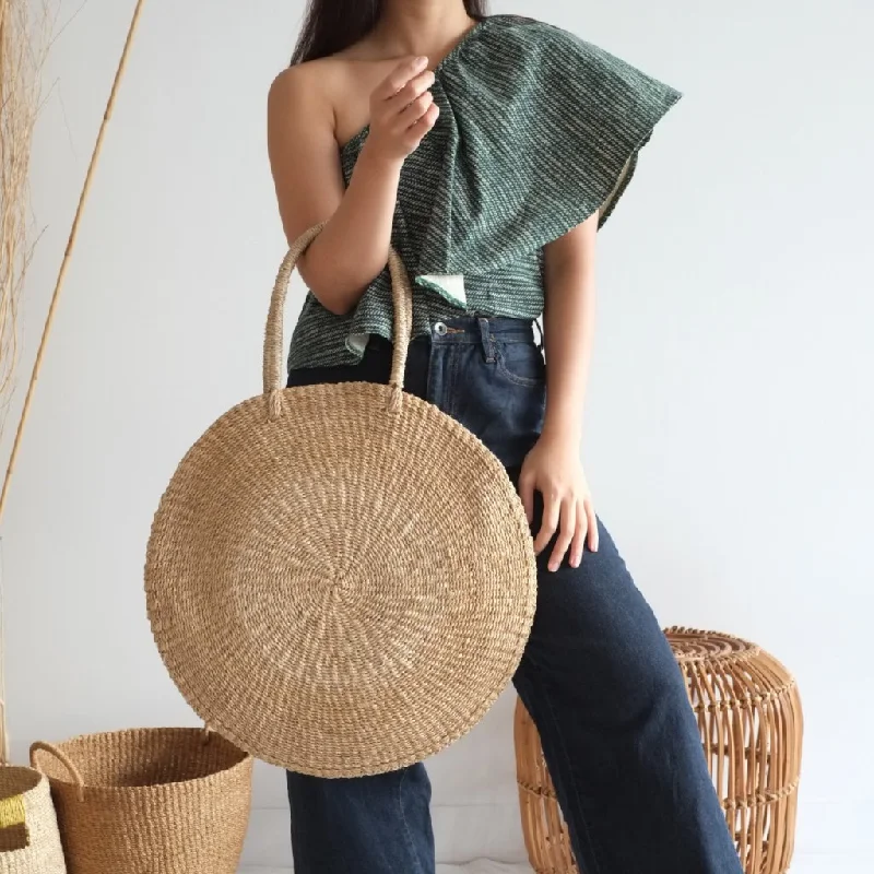 Sola Sustainable Handwoven Abaca Maxi Bag - Natural