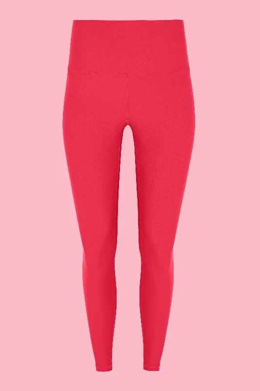 Women's Workout Step Up Leggings in Hot Pink made with Recycled Polyester