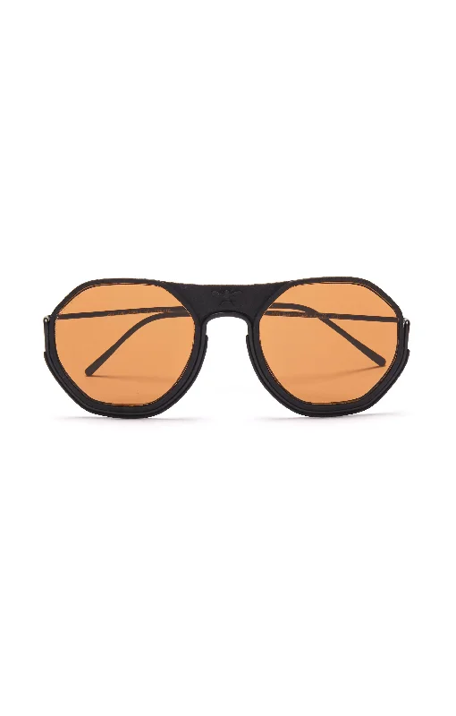 Bio-plastic 3D Printed Sting Glasses in BLACK/BLACK/BROWN