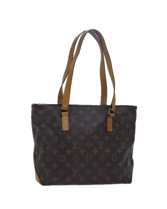 Monogram Canvas Cabas Piano Tote Bag with Shoulder Drop